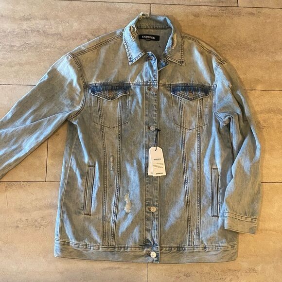 Express light blue denim jacket size M/L - Picture 14 of 15